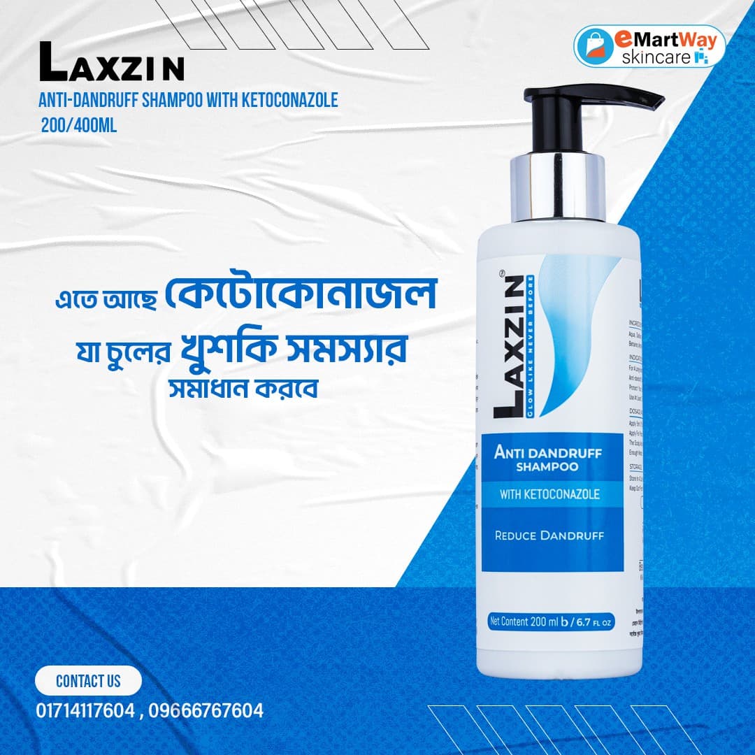 Laxzin Anti-Dandruff Shampoo With Ketoconazole 400ml 