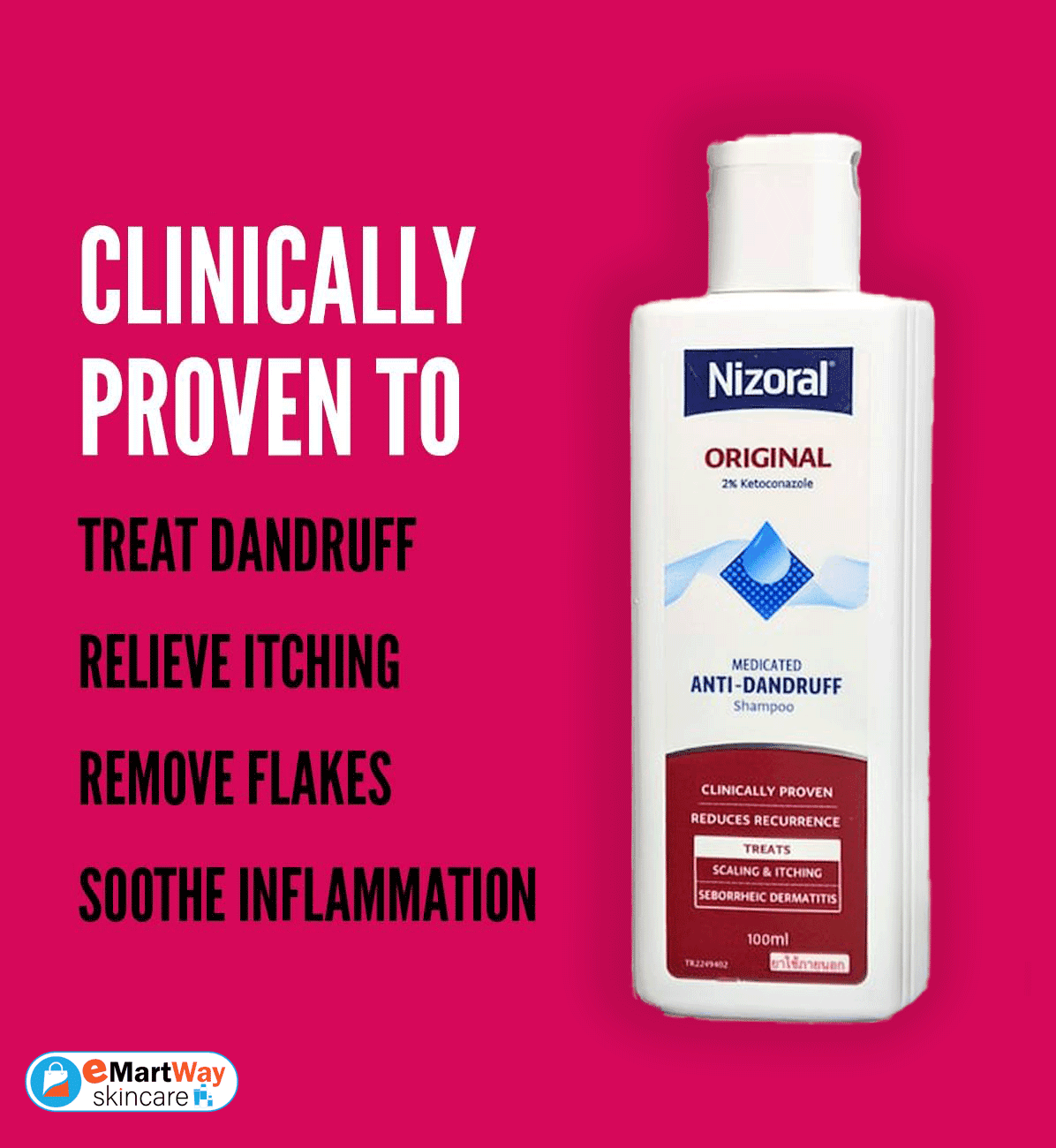 Nizoral 2% Ketoconazole Medicated Anti-Dandruff Shampoo 100ml 