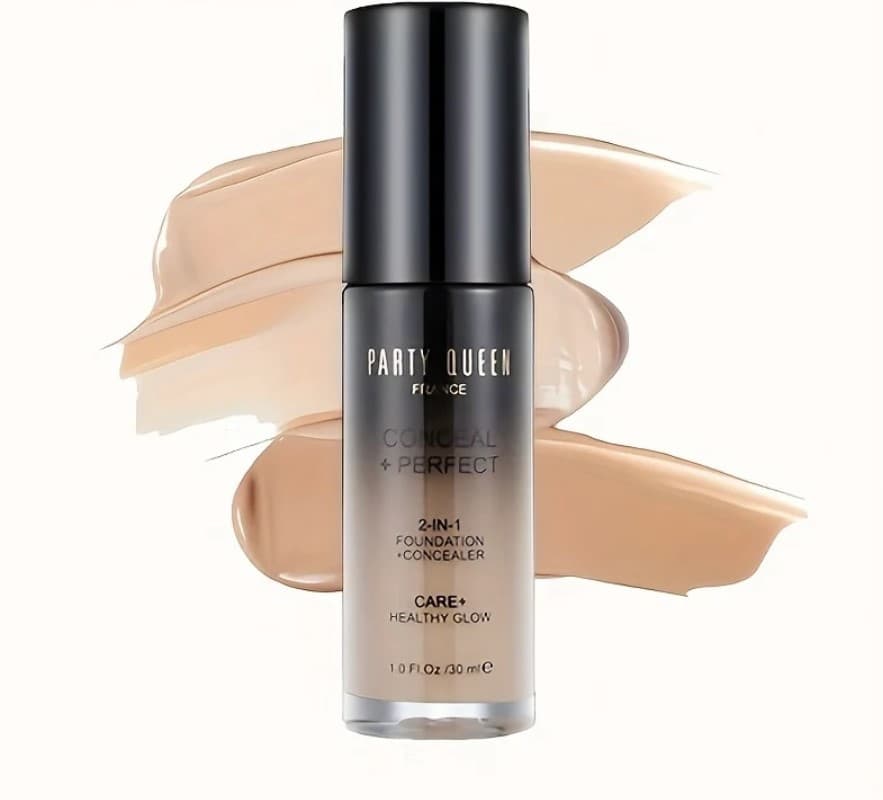Party Queen Conceal and Perfect 2-in-1 Liquid full Coverage Foundation (Honey beige)- 04