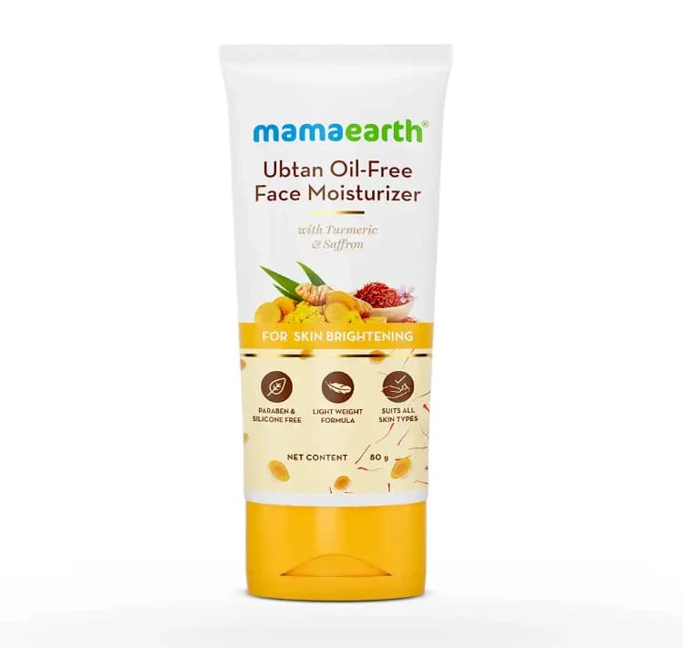 Mamaearth Ubtan Oil-Free Face Moisturizer with Turmeric & Saffron 80 ml 