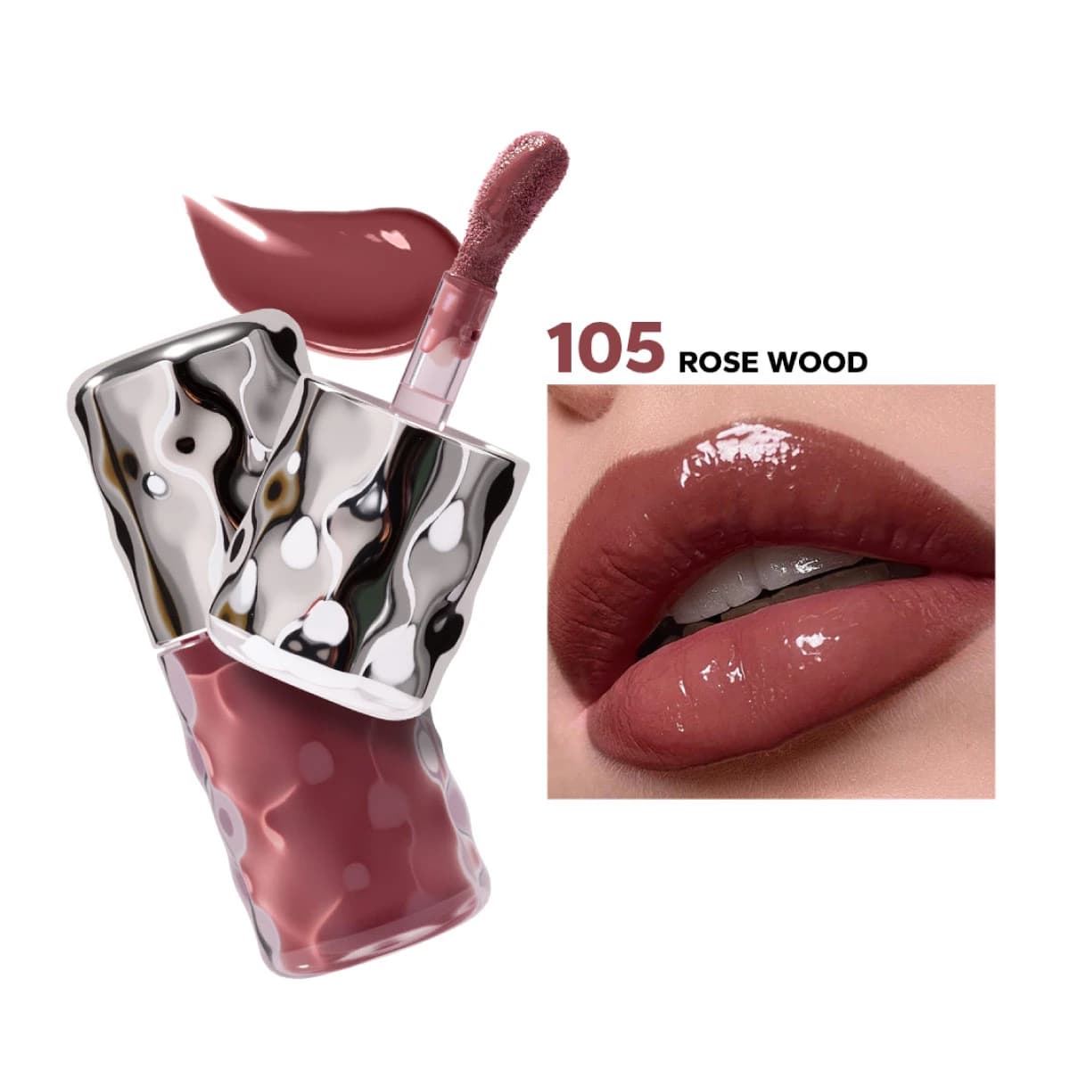 Beauty Glazed Volume Plumping Lip Gloss 105 Rose Wood
