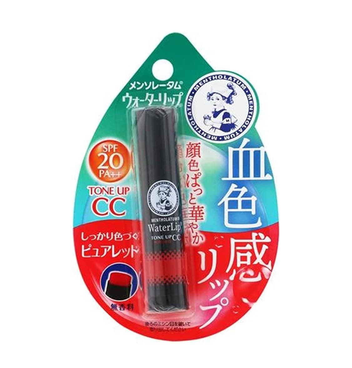 Rohto Mentholatum Water Lip Tone Up CC Pure Red SPF 20 PA++ (4.5g) 