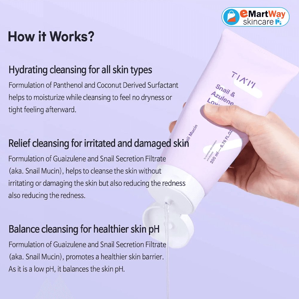 TIAM Snail and Azulene Low ph Cleanser 200ml 