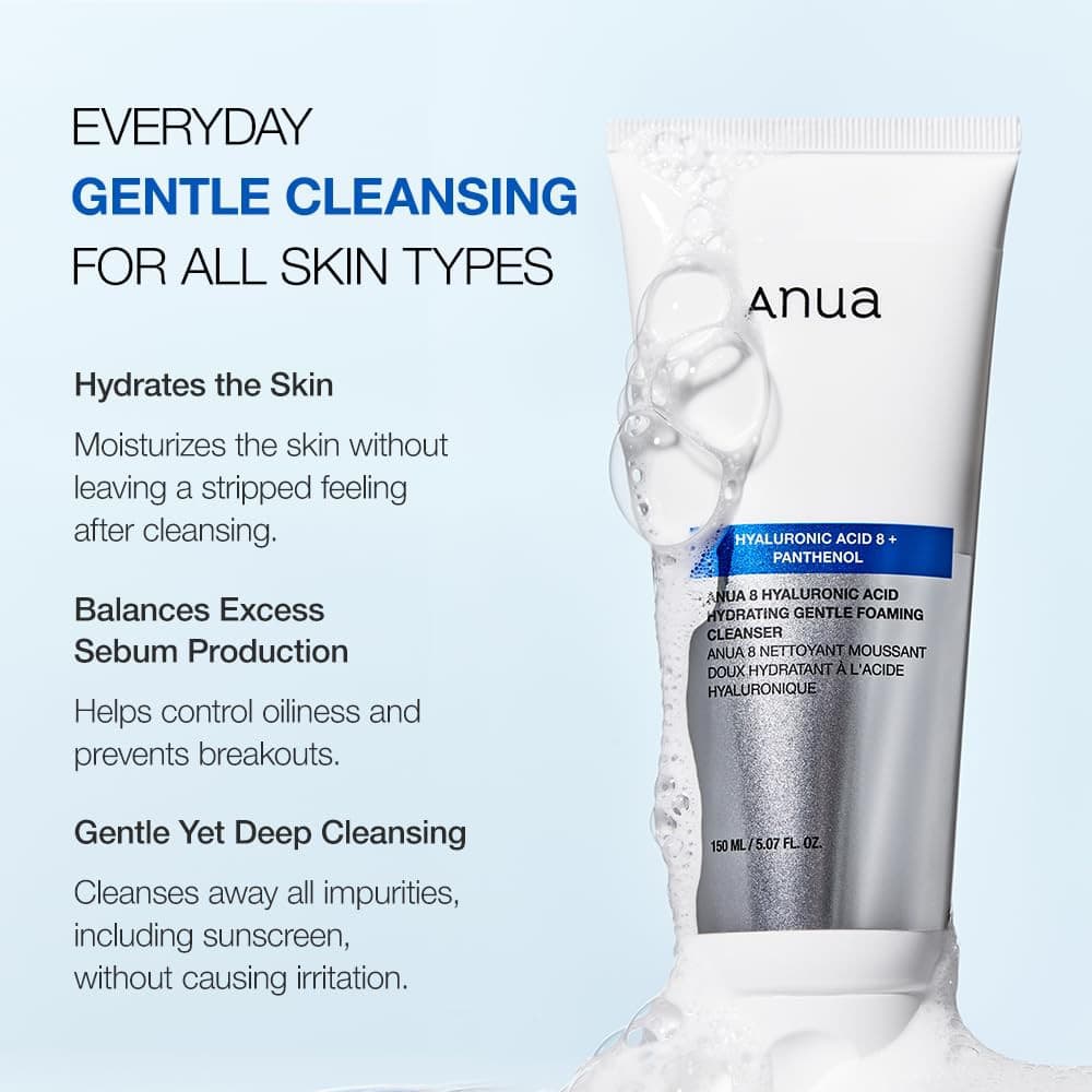 Anua 8 Hyaluronic Acid Hydrating Gentle Foaming Cleanser 150ml 