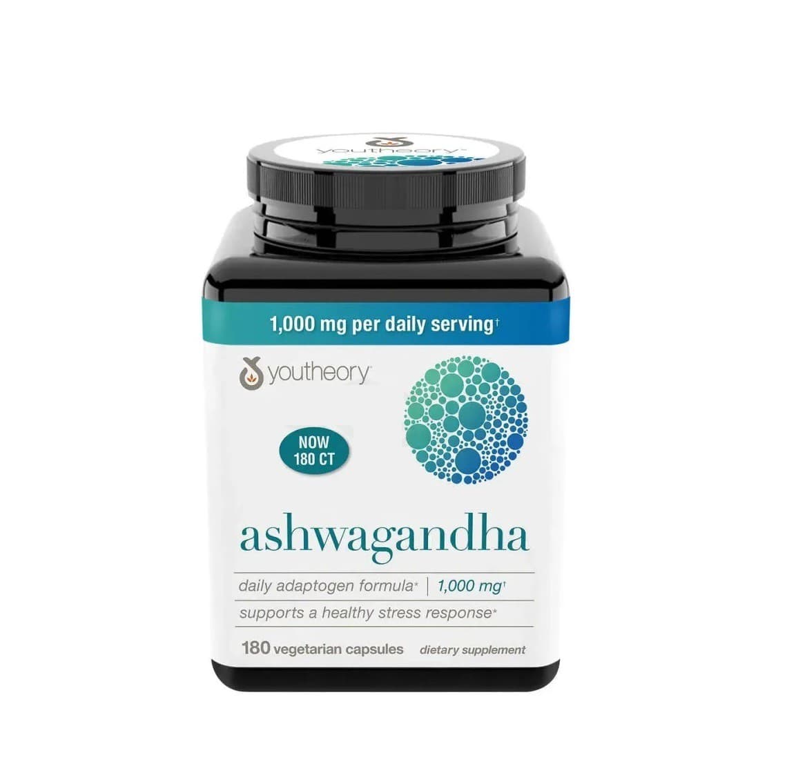 Youtheory Ashwagandha Supplement 180 Tablets 