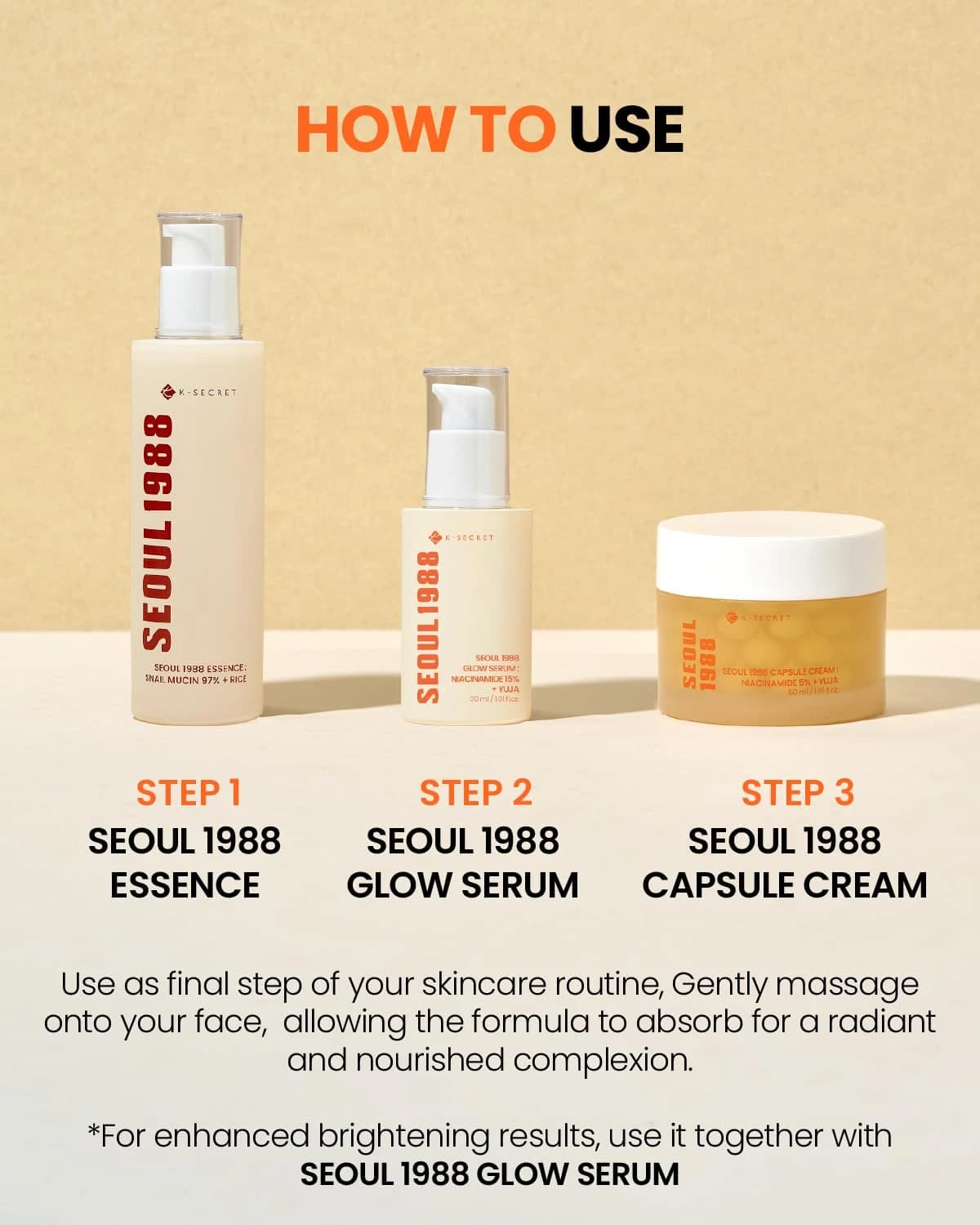 K - Secret Seoul 1988 Capsule Cream Niacinamide 5% + Yuja 5OMl 