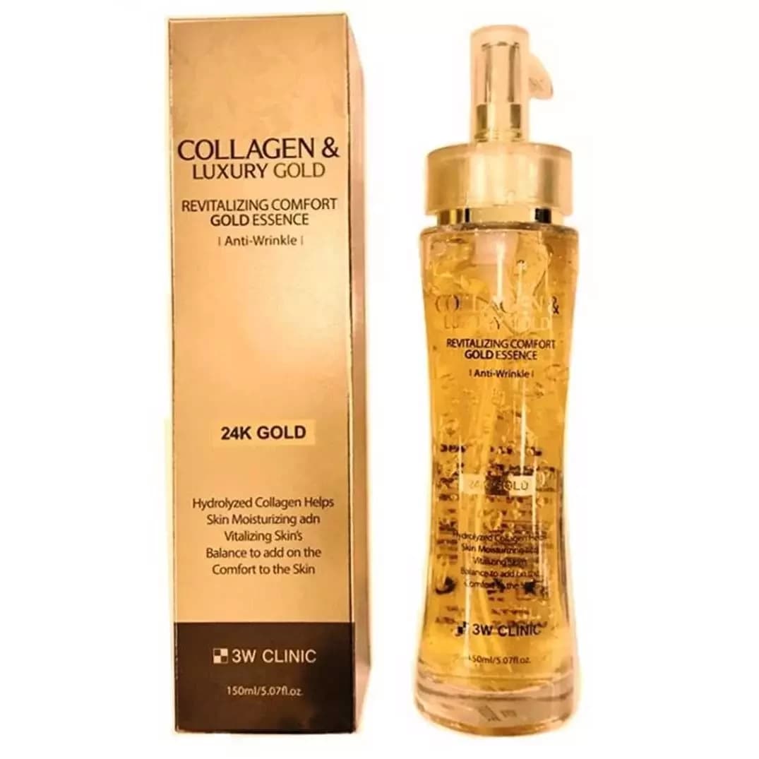 3W Clinic Collagen & Luxury Revitalizing Comfort 24K Gold Essence 150ml 