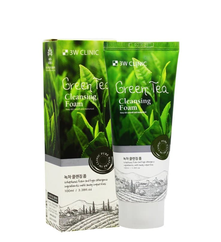 3W Clinic Green Tea Cleansing Foam 100ml 