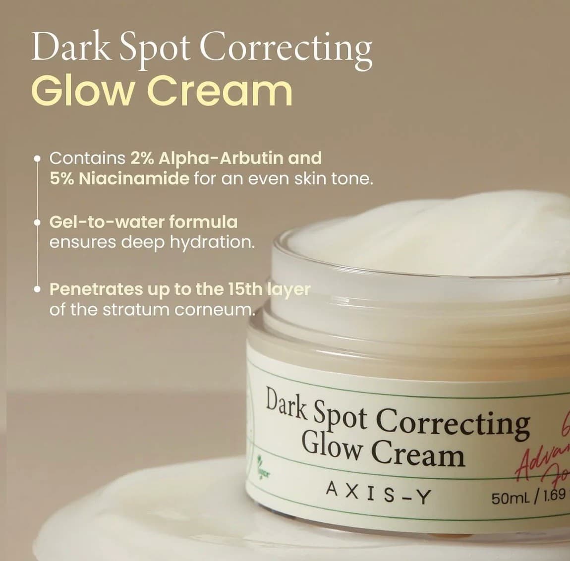 Axis-Y Dark Spot Correcting Glow Cream 50ml 