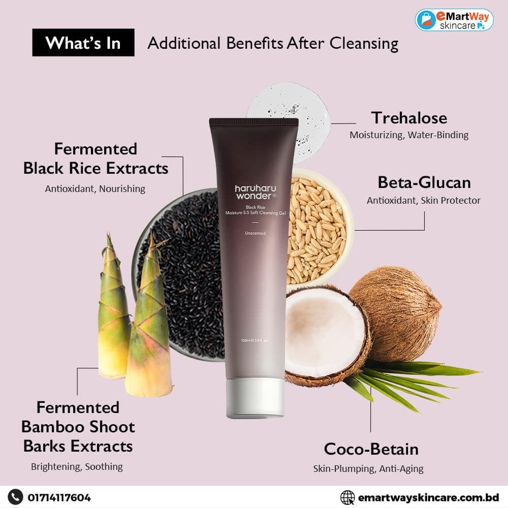 haruharu Wonder Black Rice Moisture 5.5 Soft Cleansing Gel 100ml 