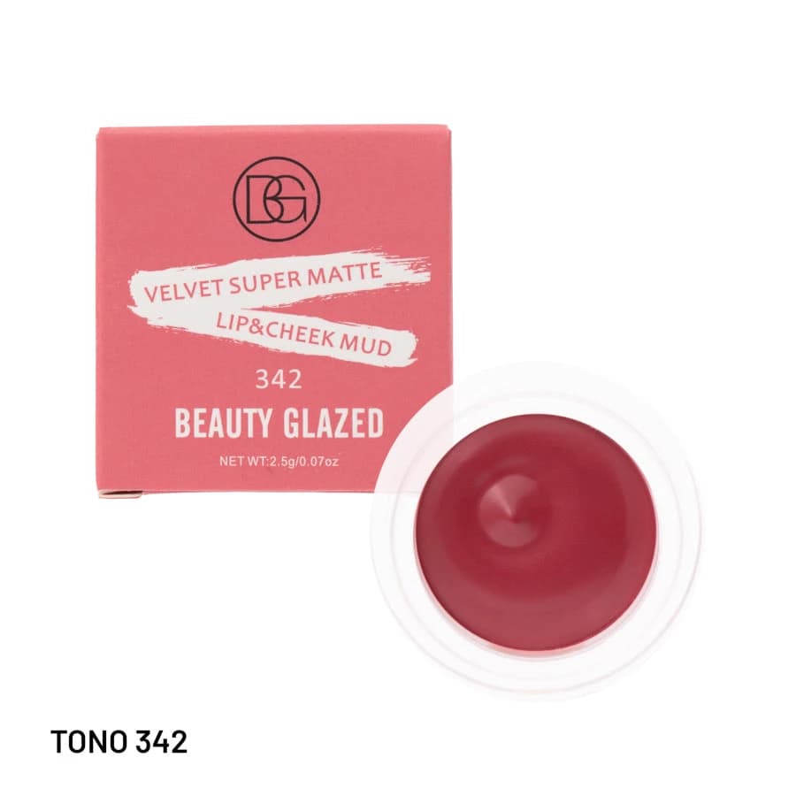 Beauty Glazed Velvet Super Matte Lip & Cheek Mud #342 2.5g 