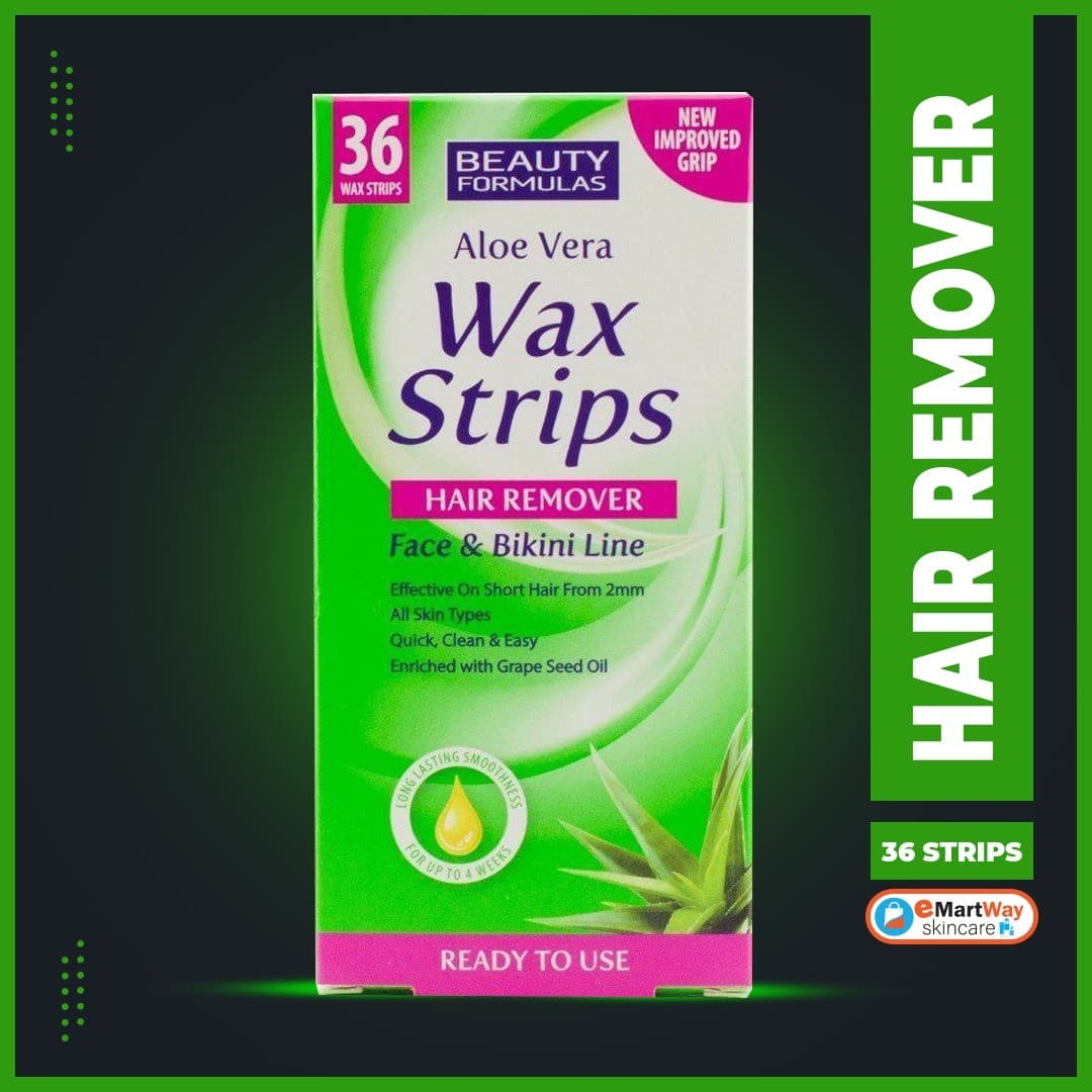 Beauty Formulas Hair Removal Wax Strips Face & Bikini Line 