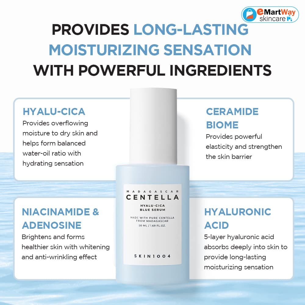 SKIN1004 Madagascar Centella Hyalu-Cica Blue Serum 50ml 