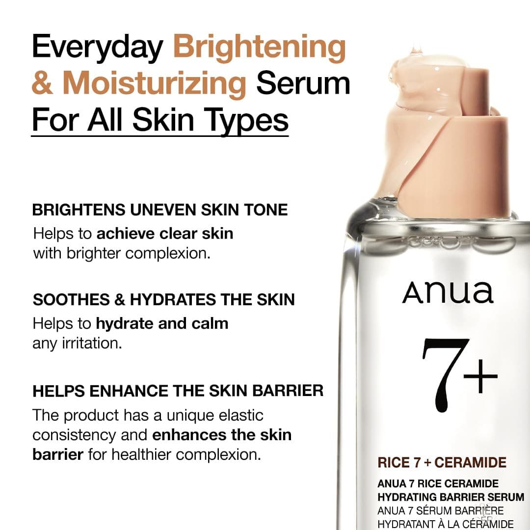 Anua Rice 7 Ceramide Hydrating Barrier Serum 50ml 