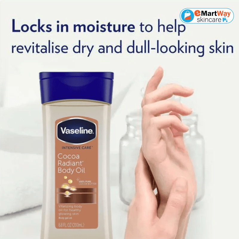 Vaseline Intensive Care Cocoa Radiant Body Gel Oil 200ml UK 