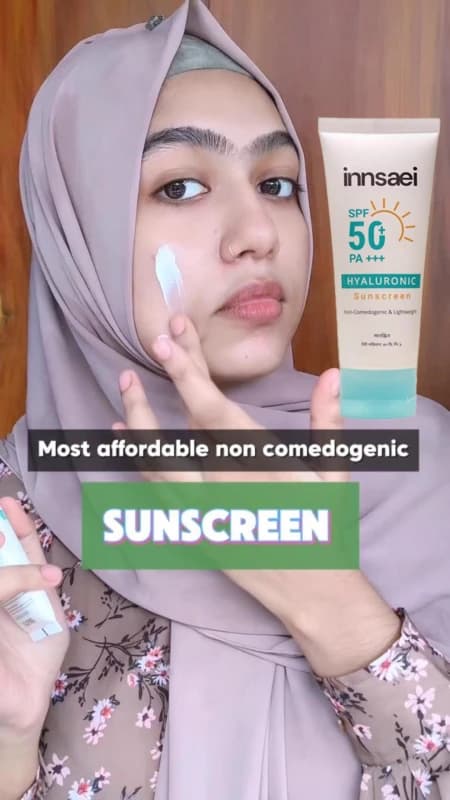 Innsaei Hyaluronic Sunscreen for all-day glow, Hydration + protection in one!