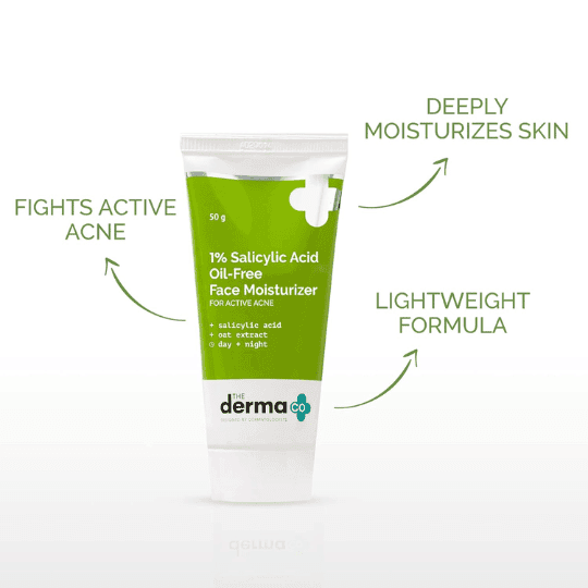 The Derma CO 1% Salicylic Acid Oil Free Daily Face Moisturizer 50g 