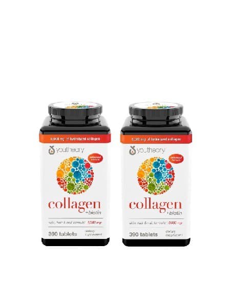 Youtheory Collagen Plus Biotin 390 Tablets 