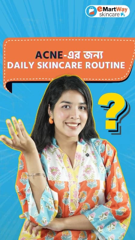 Daily skincare routine for acne skin