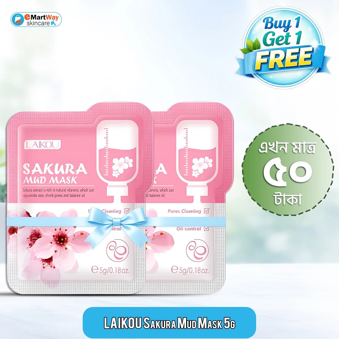 Buy 1 Get 1(LAIKOU Sakura Mud Mask 5g)