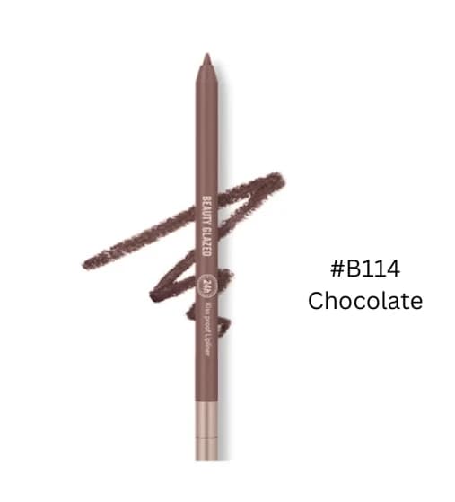 Beauty Glazed Lively Waterproof & Long Lasting Lip Liner B114 Chocolate 0.6g 