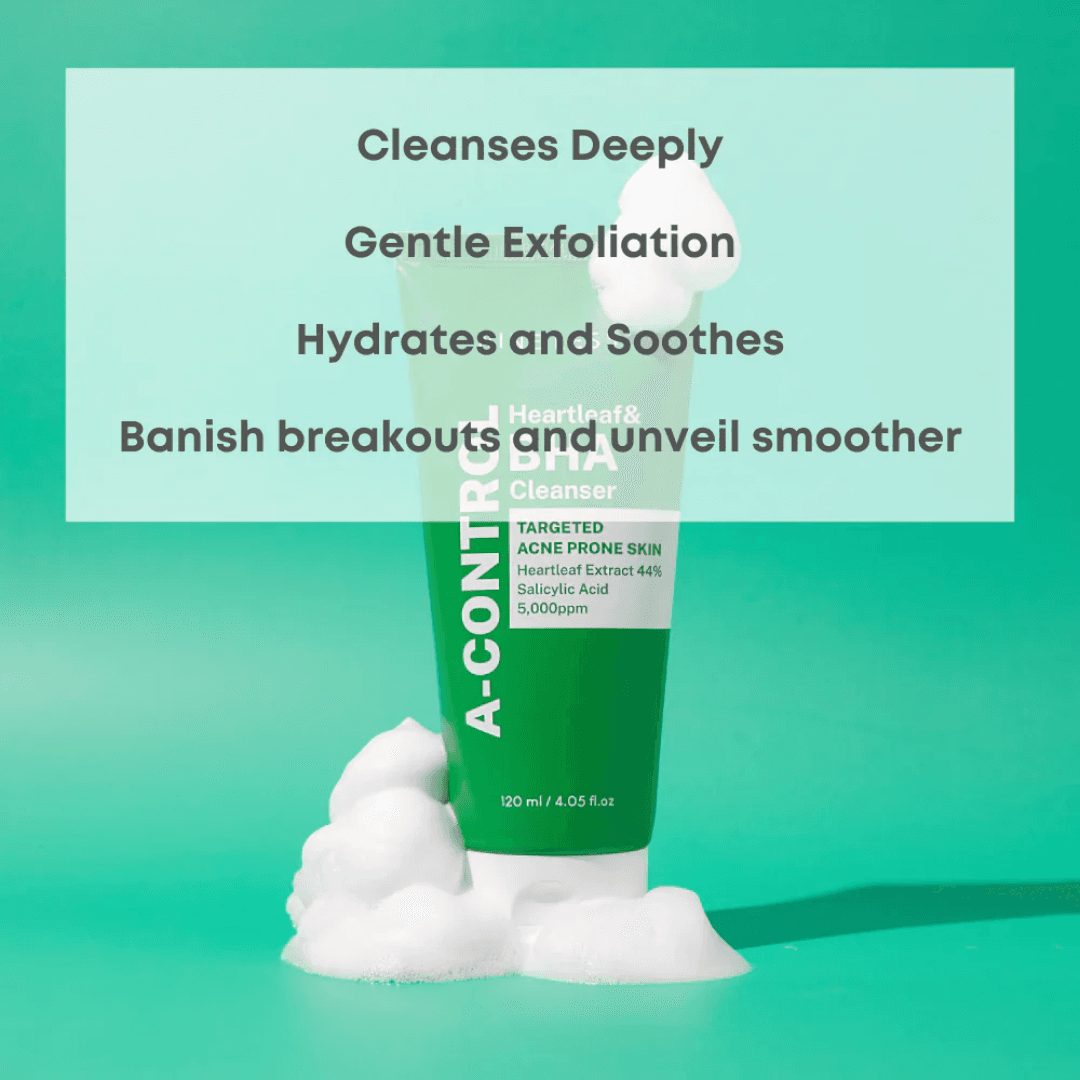 NINELESS A Control Heartleaf & BHA Cleanser 120ml 