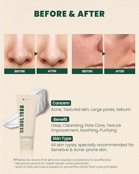 K - SECRET SEOUL 1988 Cleansing Foam: Pine Cica 1% + Probiotics 150ml 