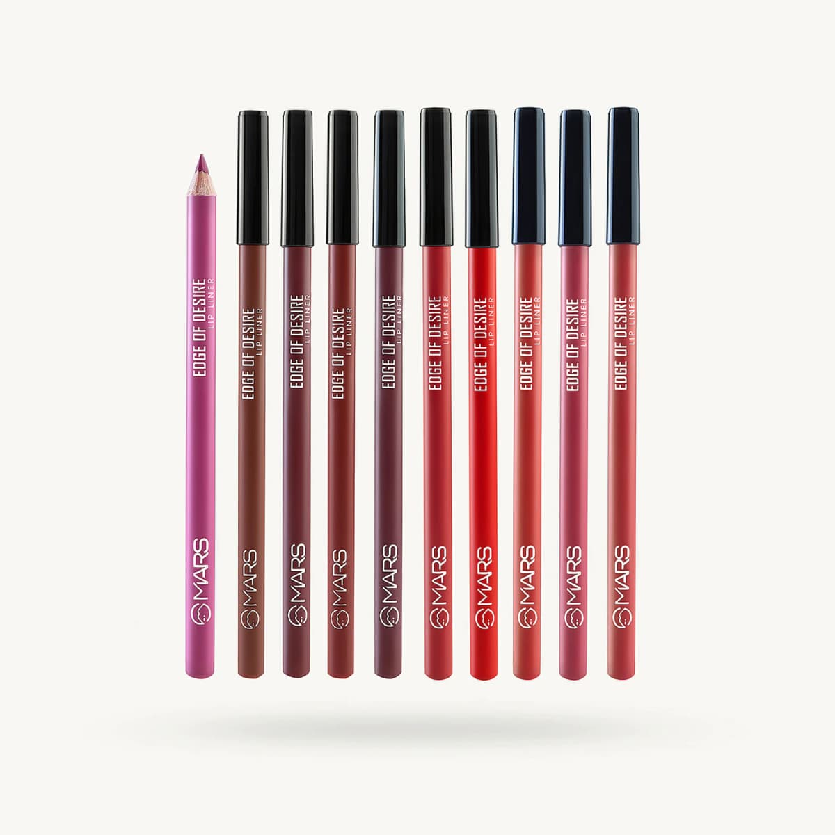 Mars Edge of Desire Lip Liner Pencil - Pack of 10 Shade-(01-10) 1.4gX10 