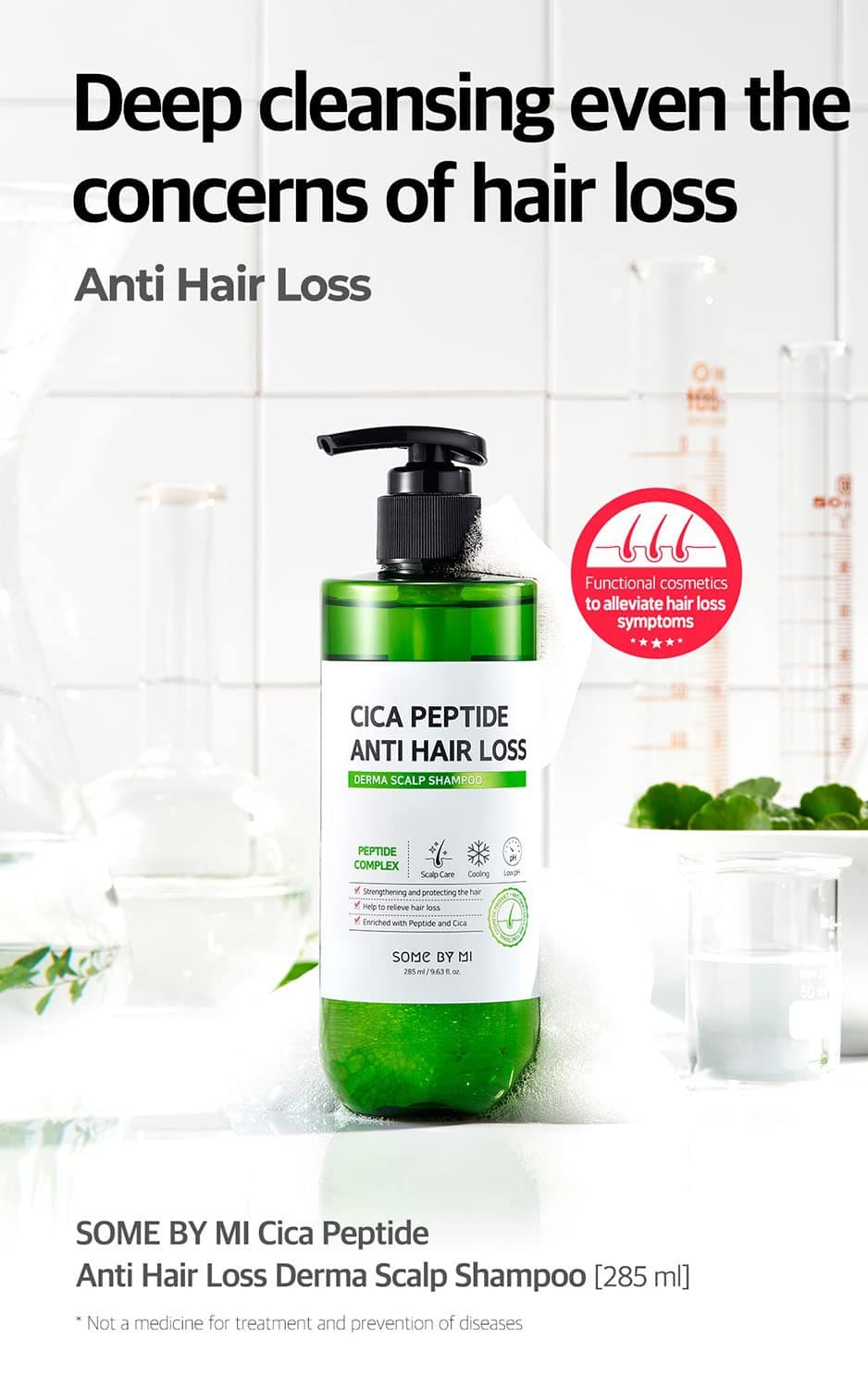Some By Mi Cica Peptide Anti Hair Loss Derma Scalp Shampoo 285ml 