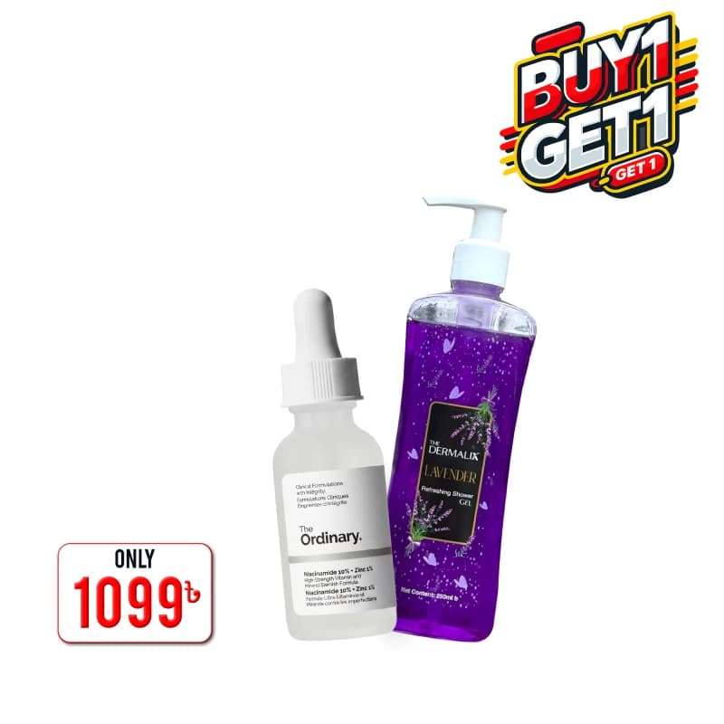 Combo 18 (The Ordinary Niacinamide 10% + Zinc 1% 30ml+The Dermalix Lavender Refreshing Shower Gel 250ml)