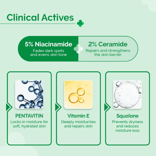 The Derma Co 5% Nia-Ceramide Daily Hydrating Moisturizer For Normal To Combination Skin 100g 