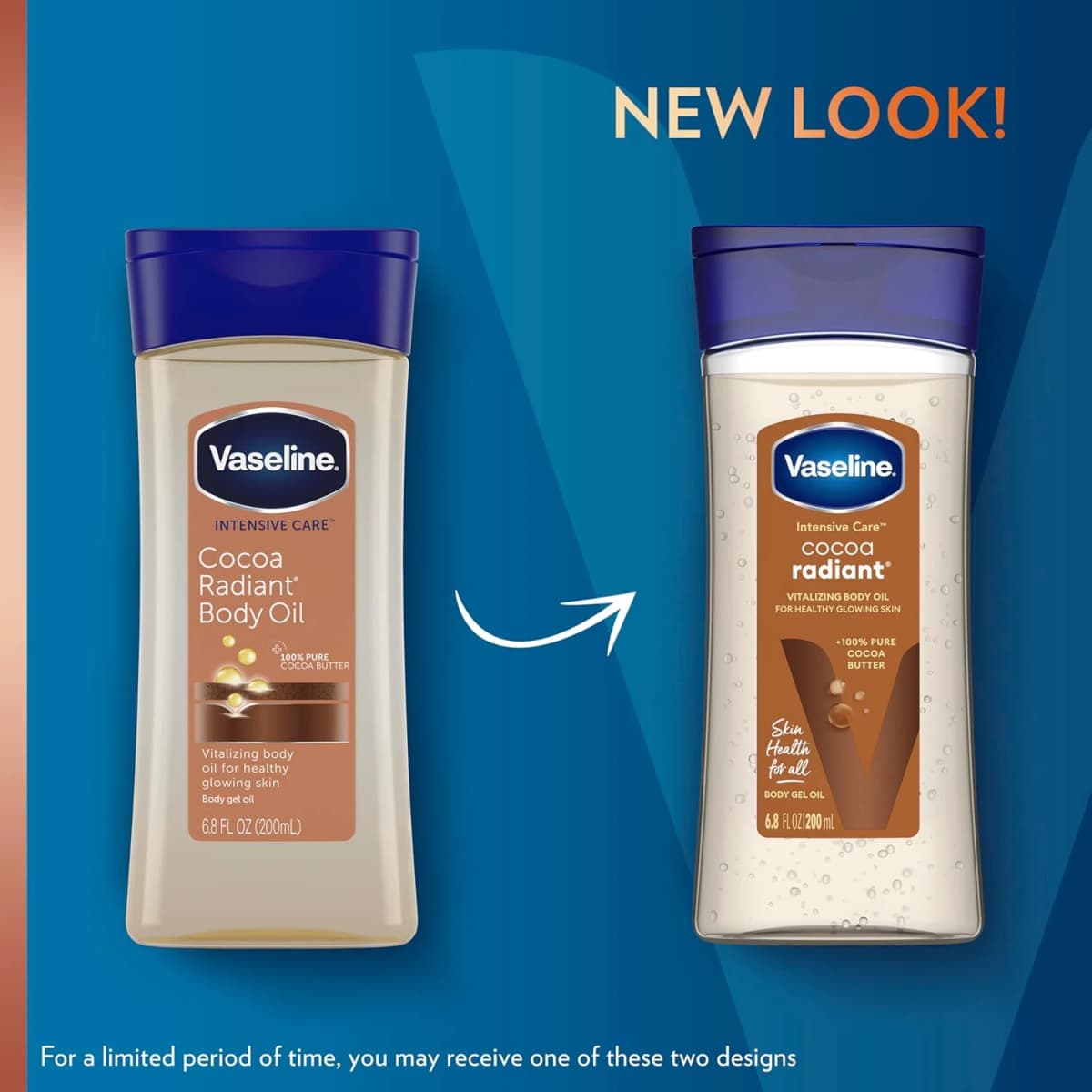 Vaseline Intensive Care Cocoa Radiant Body Gel Oil 200ml (UAE) 