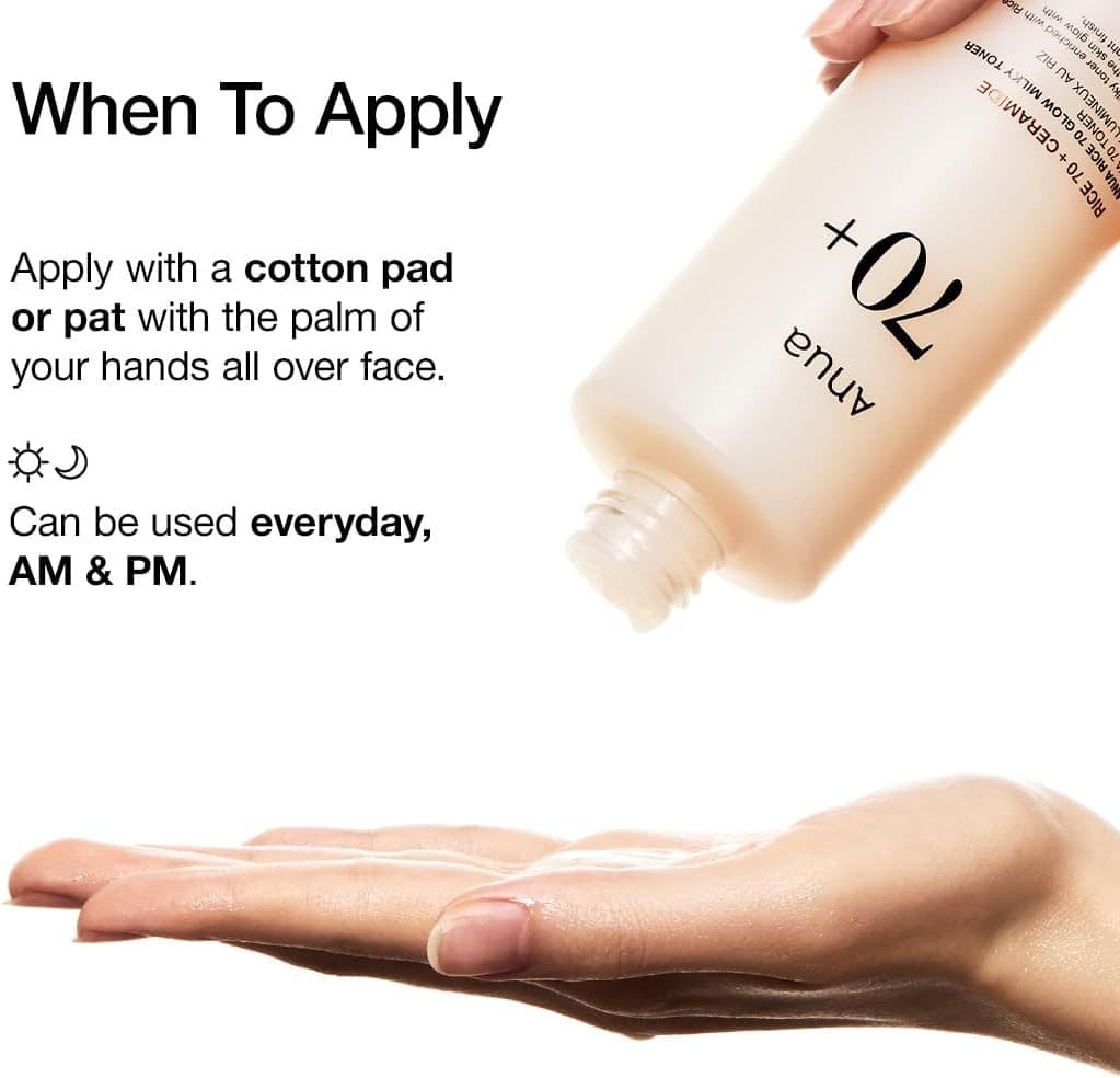 Anua Rice 70+ Glow Milky Toner 250ml 