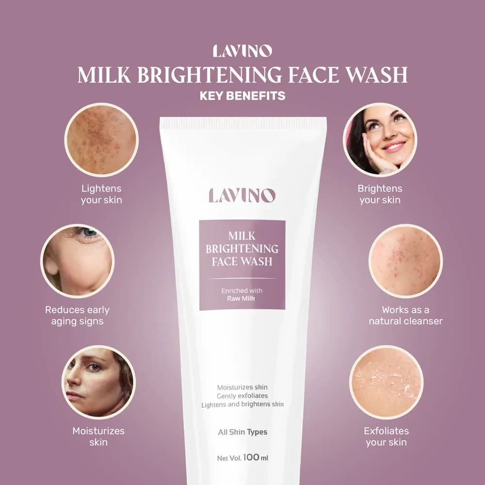 Lavino Milk Brightening Face Wash 100ml 
