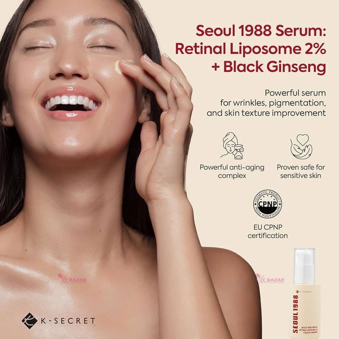 K - Secret Seoul 1988 Serum: Retinal Liposome 2% + Black Ginseng 30ml 