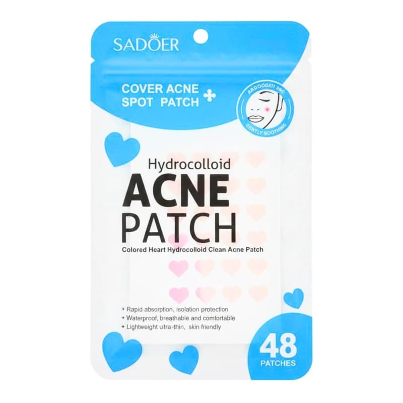 SADOER Colored Heart Hydrocolloid Acne Patch – 48 Patches
