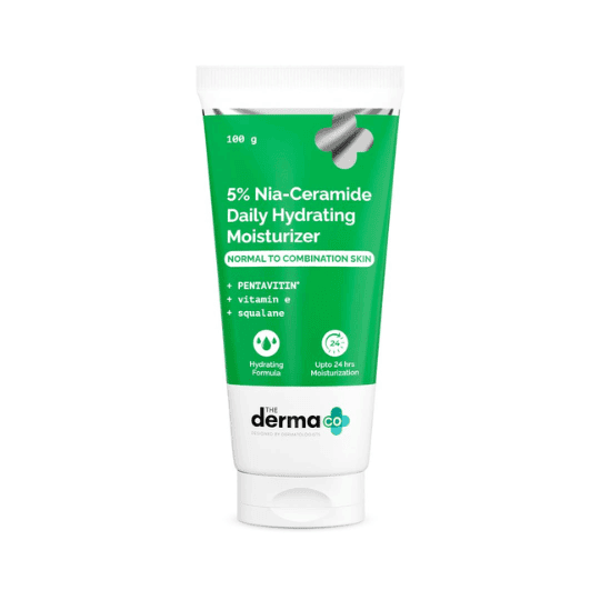 The Derma Co 5% Nia-Ceramide Daily Hydrating Moisturizer For Normal To Combination Skin 100g 
