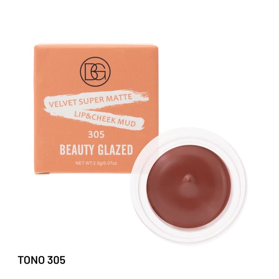 Beauty Glazed Velvet Super Matte Lip & Cheek Mud #305 2.5g