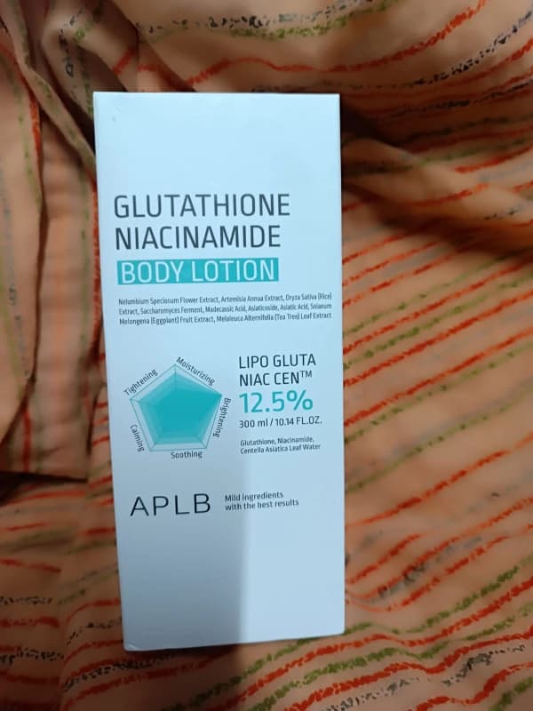 aplb glutathione niacinamide body lotion ingredients APLB Glutathione Niacinamide Body Lotion 300ml